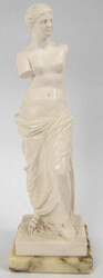 Kunstharz Skupltur Venus von Milo, auf Marmorsockel. Höhe ca. 32,5 ...