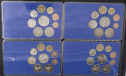 BRD 1975 D, F, G, J, Kursmünzensätze, 12,68 DM, Erhaltung: PP.