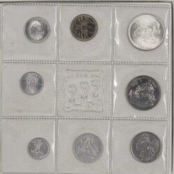 San Marino 1974, Kursmünzensatz mit 500 Lire - Silbermünze. ...