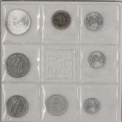 San Marino 1974, Kursmünzensatz mit 500 Lire - Silbermünze. ...