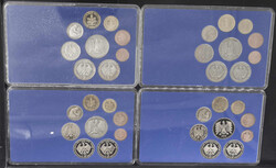 BRD 1976 D, F, G, J, Kursmünzensätze, 12,68 DM, Erhaltung: PP.