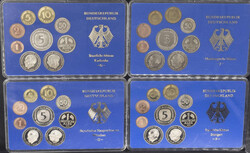 BRD 1978 D, F, G, J, Kursmünzensätze, 12,68 DM, Erhaltung: PP.