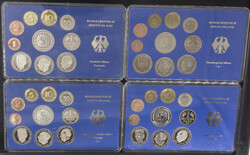 BRD 1979 D, F, G, J, Kursmünzensätze, 12,68 DM, Erhaltung: PP.