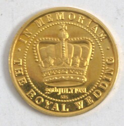 585er Goldmedaille, 29 Juli 1981, Prince Charles und Lady Diana.  ...