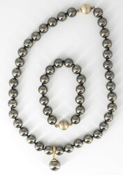 Unique jewelry set with a 925 sterling silver magnetic clasp and a ...