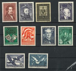 Österreich Jahrgang 1950, postfrisch, eine Marke fehlt  ...