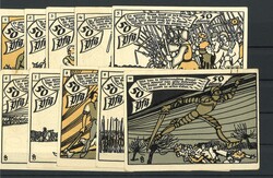 Herne, kompletter Notgeldsatz, 10 Scheine  Automatically generated ...