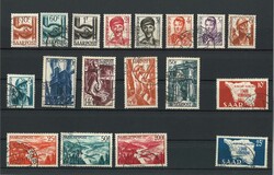 Saarland 1948, Michel Nr. 239-251, 260/261, gestempelt  Automatically ...