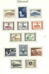 Österreich, Teilsammlung im Vordruckalbum, meist mit Falz, bis 1967  ...