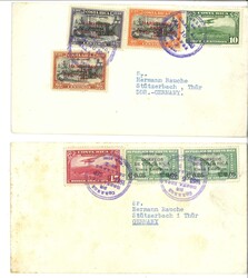 Costa Rica 2 Luftpostbelege mit Aufdruckmarken!Automatically ...