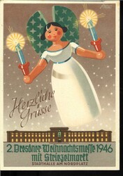 Postkarte Dresdner Weihnachtsmesse 1946, ungelaufenAutomatically ...