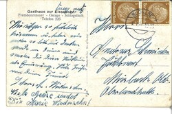 Postkarte Türkheim i. Bayern, Gasthaus zur Eisenbahn, ...