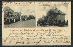 Postkarte "Eröffnung der Eisenbahn Gronau-Elze am 30. Juni 1900", ...