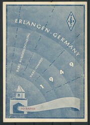 Postkarte DARC Kurzwellentagung Erlangen 1949, ...