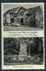 Postkarte Gasthaus zum Jäger aus Kurpfalz, Fremdenpension, ...