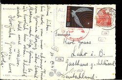 Schweiz. Postkarte mit Soldatenmarke und Zensurstempel Wehrmacht.