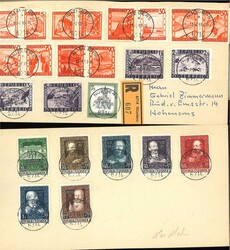 2 Briefe Österreich, späte Nachverwendung 1x befördert ...