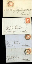 Austria, 4 early letter fronts with beautiful postmarks