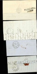 Austria, 4 early letter fronts with beautiful postmarks