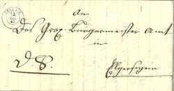 Vorphilabrief mit dunkelblauem Stempel.  Automatically generated ...