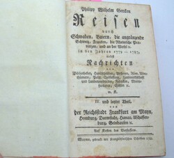Philipp Wilhelm Gercken's "Travels through Swabia, Bavaria ... in the ...