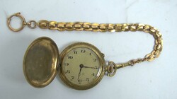 Antike Taschenuhr, gepunzt 1315, mit UhrenketteAutomatically ...