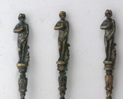 3 Art Nouveau spoons, hallmarked 84, length approx. 11 cm