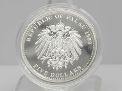 Palau 1999, 5 Dollar - Silbermünze "Kaiser Wilhelm II.". Silber 925. ...