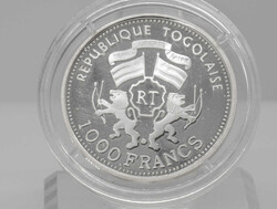 Togo 1999, 1000 Francs - Silbermünze "Martin Luther". Silber 999. ...