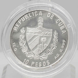 Kuba 1999, 10 Pesos - Silbermünze "J. W. Goethe". Silber 999. ...