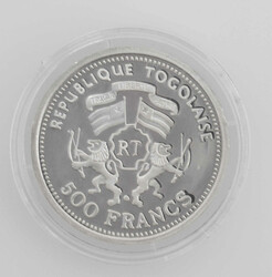 Togo 2000, 500 Francs - Silbermünze "Albert Einstein", Silber 999. ...