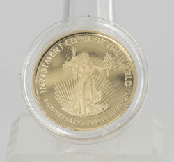 Medaille, vergoldet, Durchmesser: ca. 29 mm. Erhaltung: PP ...