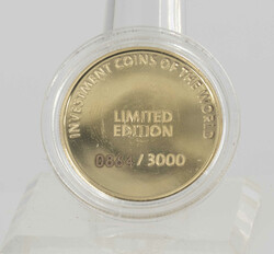 Medaille, vergoldet, Durchmesser: ca. 29 mm. Erhaltung: PP ...