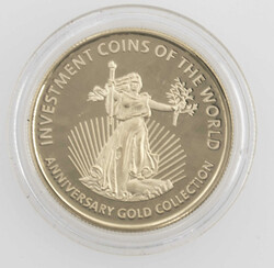 Medaille, vergoldet. Durchmesser: ca. 29 mm. Erhaltung: PP ...