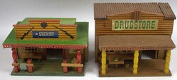 DDR Holzspielzeug, wohl Oehme & Söhne "Western - / Cowboy Stadt" ...