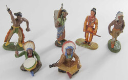 Elastolin Lot Massefiguren "Indianer", 7 cm - Serie, bestehend aus 5 ...