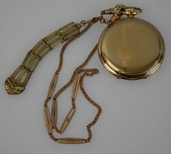 Sehr gut erhaltene Favor Taschenuhr mit Kette, Funktion ...