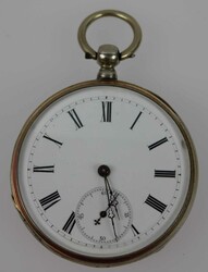 antike Taschenuhr "Cylindre 4 Rubis" mit Schlüsselaufzug. 800er ...