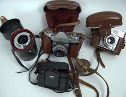 Lot Fotographia, dabei Objektiv, Kamera etc.  Automatically generated ...