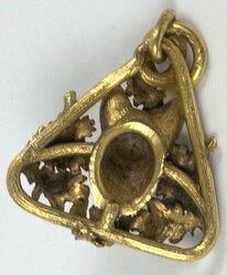 Gold-plated hunting pendant "dog"