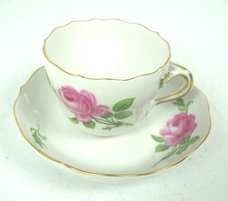 Meissen, Mokkatasse Motiv Rote Rose, im Original Karton. Neu und ...