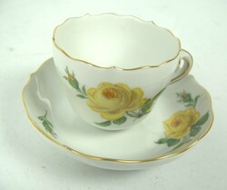 Meissen, Mokkatasse Motiv Gelbe Rose, im Original Karton. Neu und ...