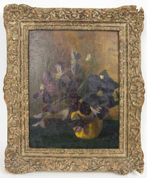 Ölgemälde auf Leinwand "Blumenstillleben" in einem ...