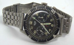 HEUER Bundeswehr Chronograph, Flyback mit Stahlgehäuse. Baujahr 1978 ...