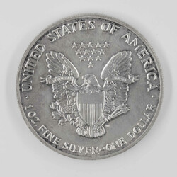 American Silver Eagle Münze, 1991, 999/1000 Silber. 1 Dollar.