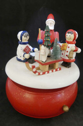 Erzgebirge, Spieluhr "Oh Tannenbaum", Durchmesser ca. 12 cm, Höhe ca ...