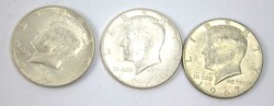 3 Half Dollar USA 1964 / 66 / 67, recht guter Zustand.Automatically ...