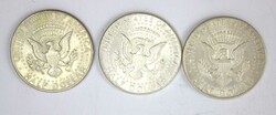 3 Half Dollar USA 1964 / 66 / 67, recht guter Zustand.Automatically ...