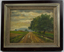 Anton HEYDT (XX) Ölgemälde auf Platte "Landschaft mit Wiese und ...