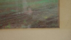 Heinz HOHMANN (1879-1949) Pastellkreidezeichnung "Feldlandschaft mit ...